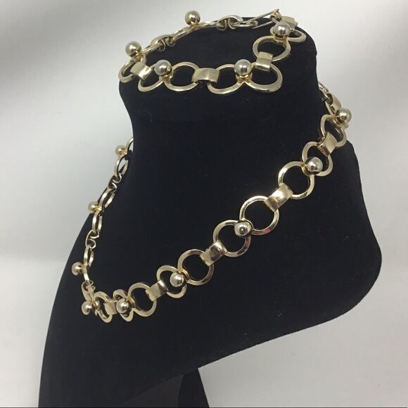 Circle Link Necklace & Bracelet Set (G2) - Picture 3 of 7